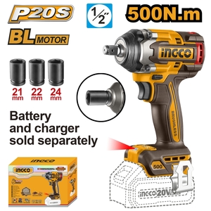 20V-BL บล็อกไร้สาย 500N.M-เครื่องเปล่า